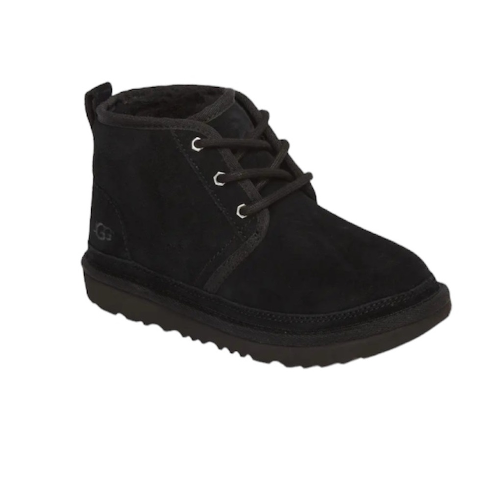 UGG Neumel II Black Kids Tie Boots Size 5